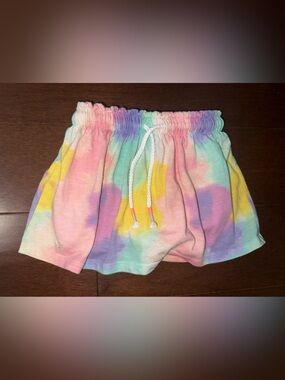 Cat & Jack Pastel Tie-Dye Drawstring Skirt - Pink, Purple, Yellow, Mint